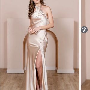 Revelry Athena Satin Dress